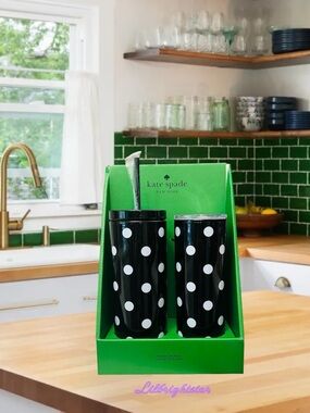 ♠️ Kate Spade New York Polka Dot Tumbler Set NWT